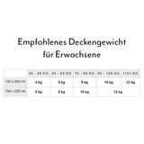 Set: Premium Gewichtsdecke für Erwachsene