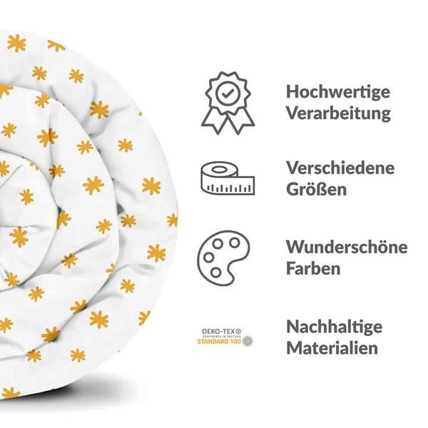 Therapiedecken Bettwäschen Set gelbe Blumen