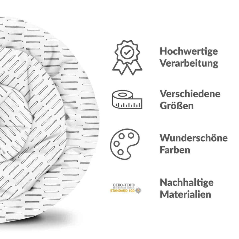 Therapiedecken Baumwollbezug Weiß dicke Streifen