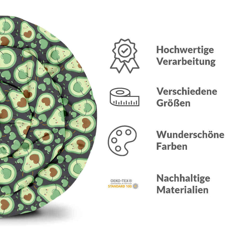 Therapiedecken Baumwollbezug Grüne Avocados