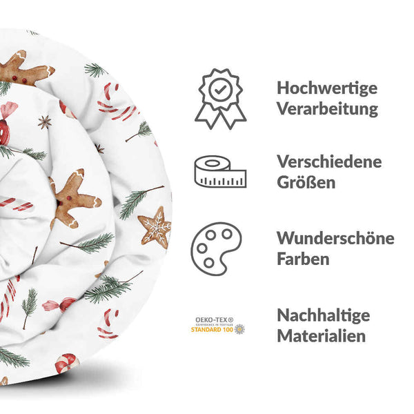 Therapiedecken Bettwäschen Set weiße Weihnachtszeit