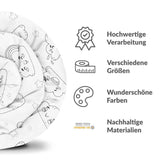 Therapiedecken Bettwäschen Set Weiß mit lustigen Wolken