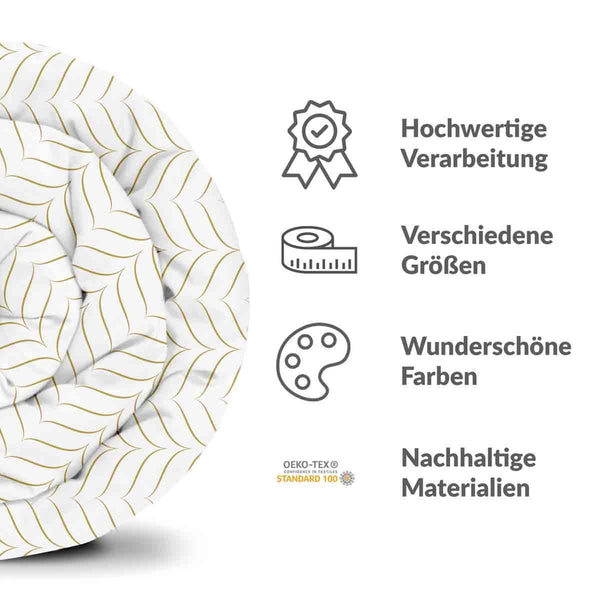 Therapiedecken Bettwäschen Set mit goldener V-Form