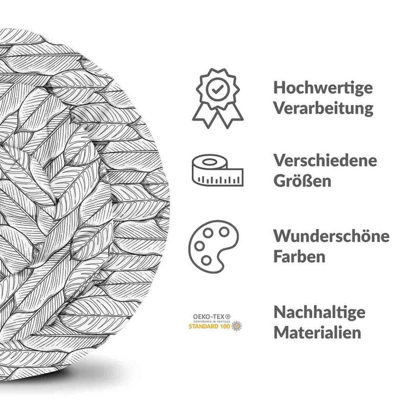 Therapiedecken Baumwollbezug Grau mit Ahornblättern