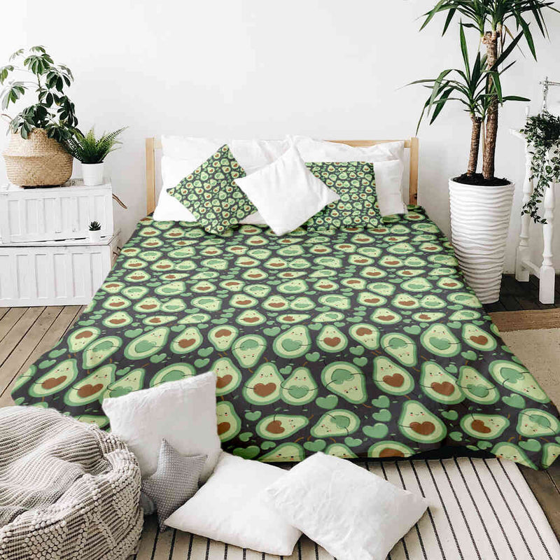 Therapiedecken Bettwäschen Set Grüne Avocados