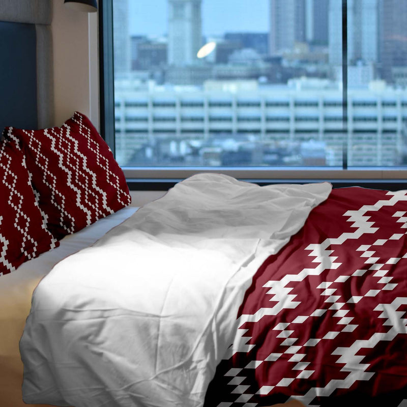 Therapiedecken Bettwäschen Set mit rotem Weihnachtsmuster